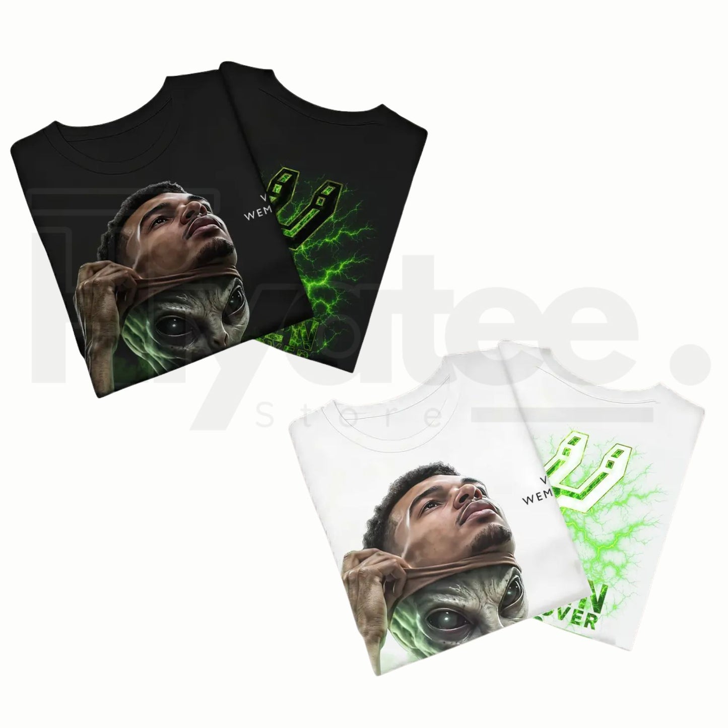 Alien Graphic T-Shirt – Unisex Multi-Color Tee