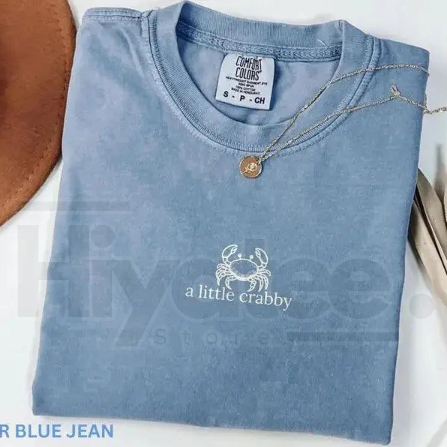 Comfort Colors® A Little Crabby Shirt – Minimalist Beach Graphic Tee