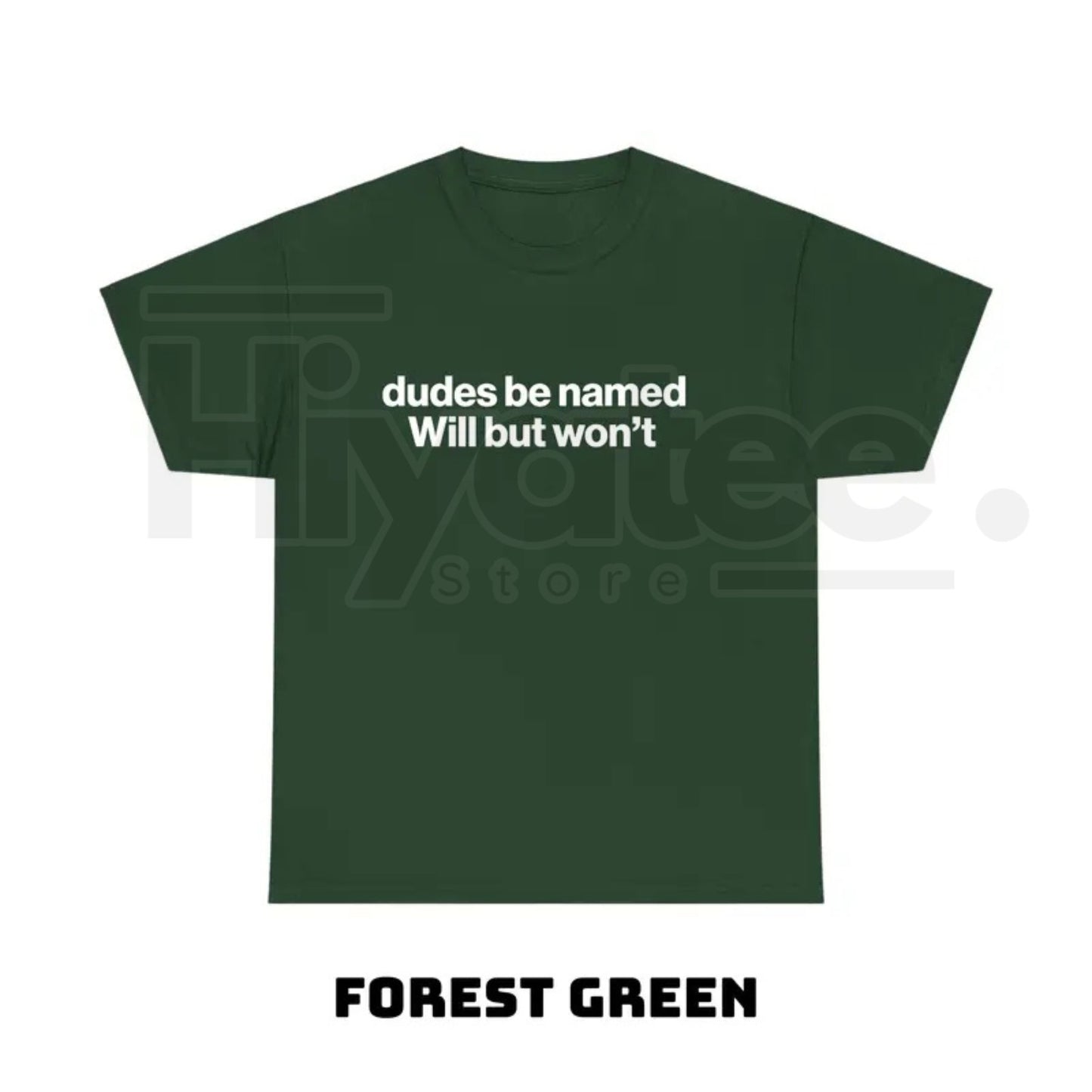 "Dudes Be Named Will But Won't" – Funny Ironic Sarcastic Graphic Top
