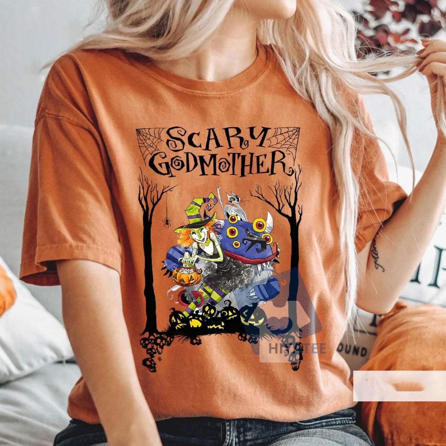 Scary Godmother Halloween Shirt – Retro Movie Horror Tee, Vintage-Inspired Halloween T-Shirt for Fans