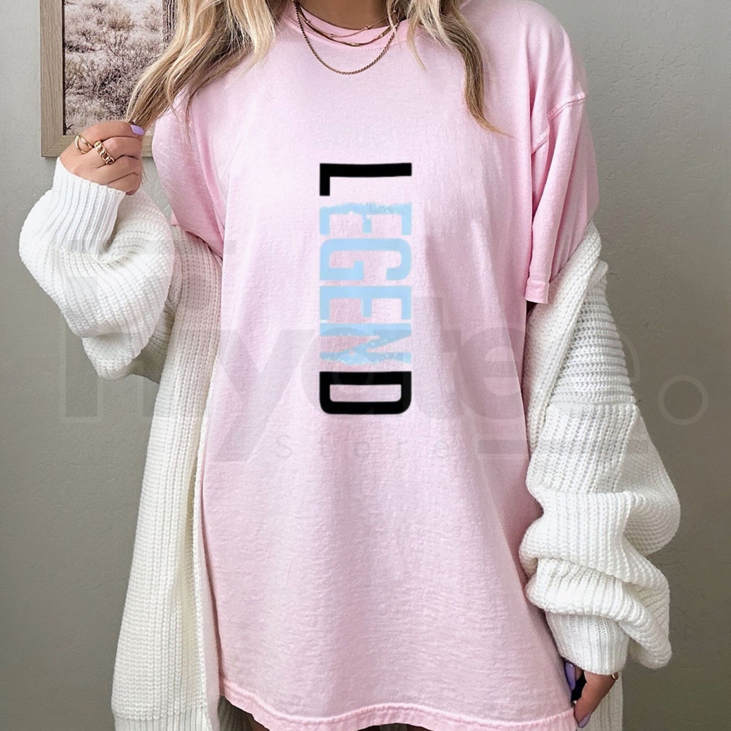 "Legend" Vertical Print – Modern Oversized Streetwear Graphic Top