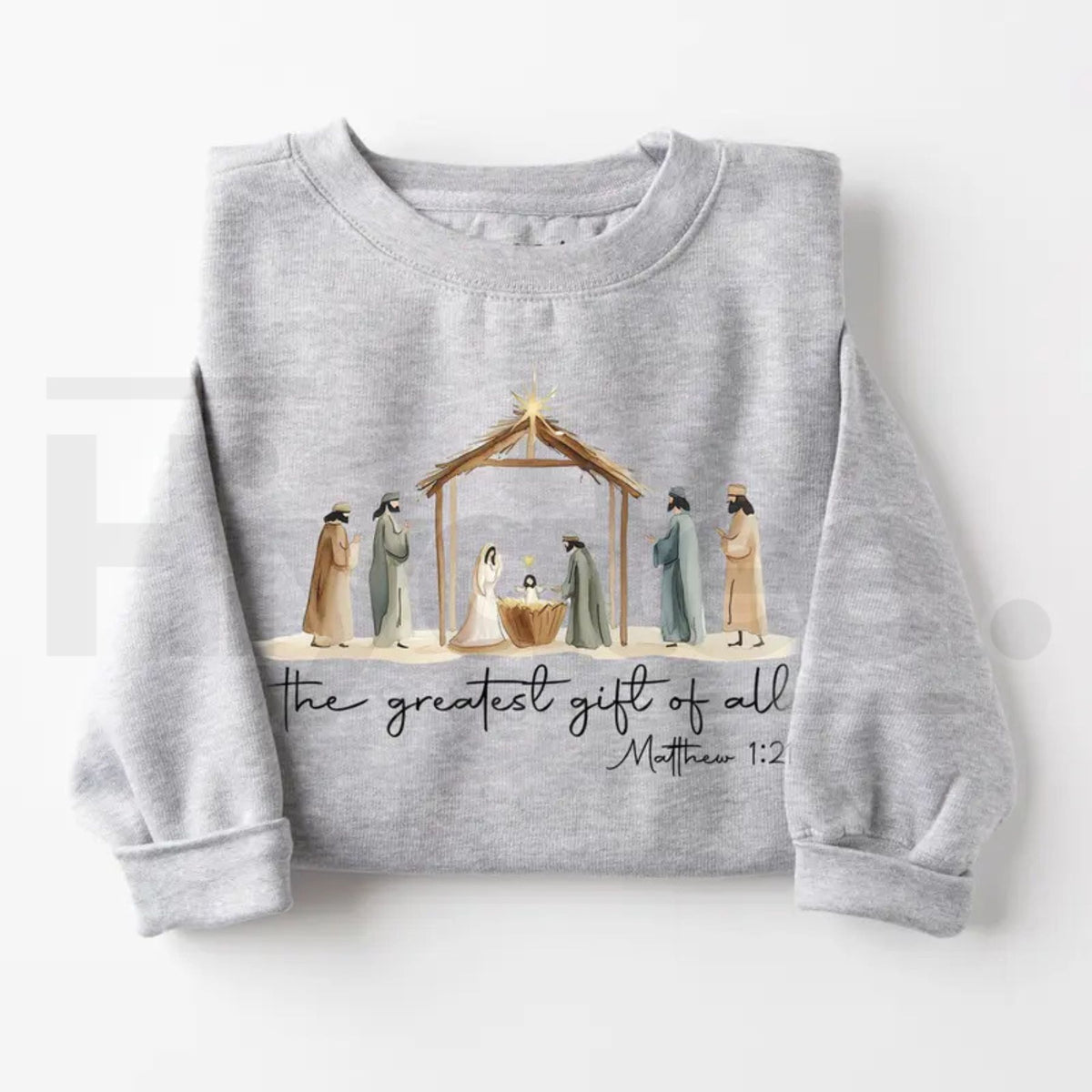 Love in Faith Christmas Sweatshirt – Christian Holiday Faith Graphic Crewneck, Inspirational Xmas Gift