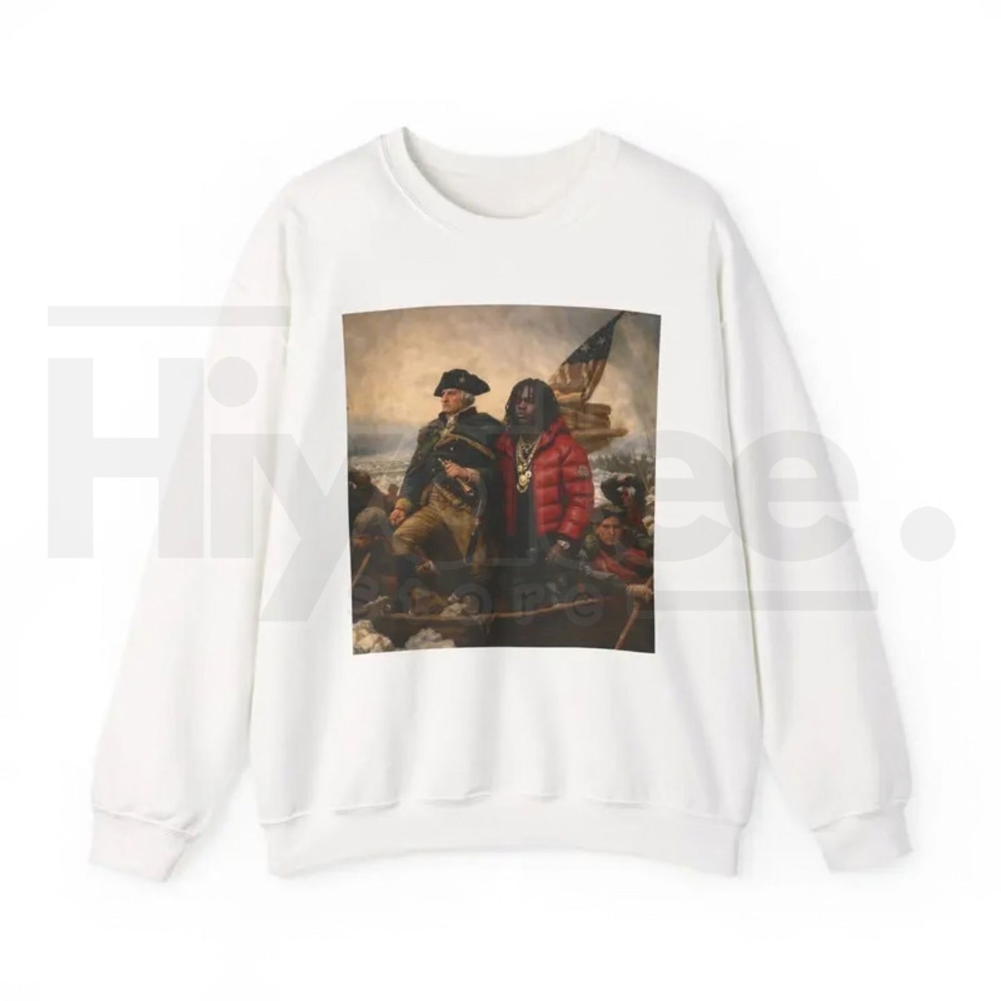 Chief K x Washington Sweatshirt: Crossing the Delaware Meme History Crewneck
