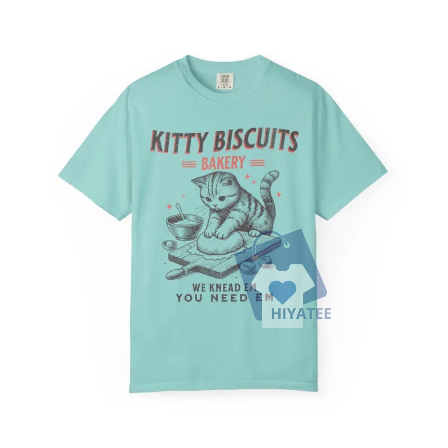 Cat Biscuit Shirt – Cute Kitty Bakery Retro Graphic T-Shirt, Vintage Style Cat Lover Tee