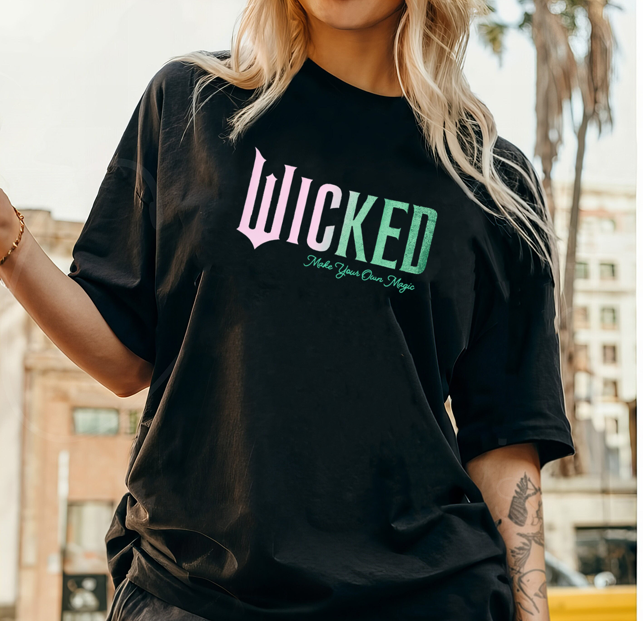 Wicked Toddler Girls Glitter Graphic Tee - Hiyatee