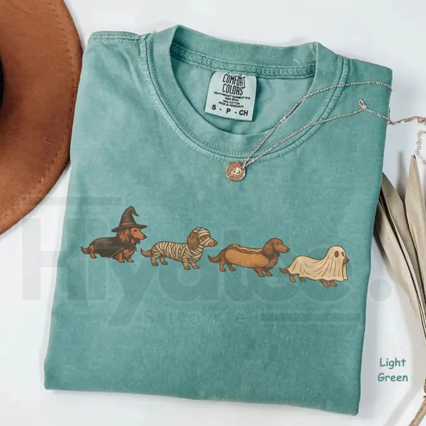 Comfort Colors Halloween Wiener Dog Dachshund Costume T-Shirt