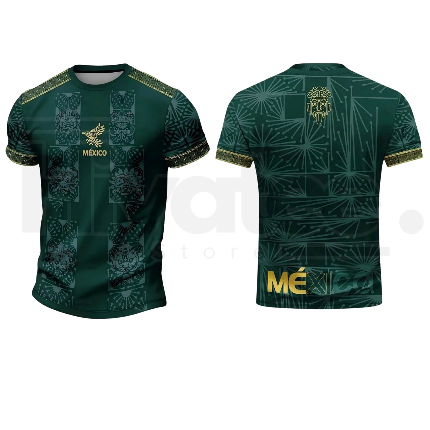Mexican Aztec Totem Print Loose T-Shirt – Breathable Sports Short Sleeve, Athletic Casual Wear Top for Gym & Daily Use