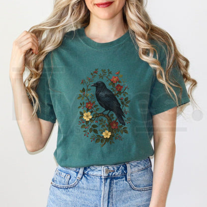 Vintage Raven Gothic Graphic Tee