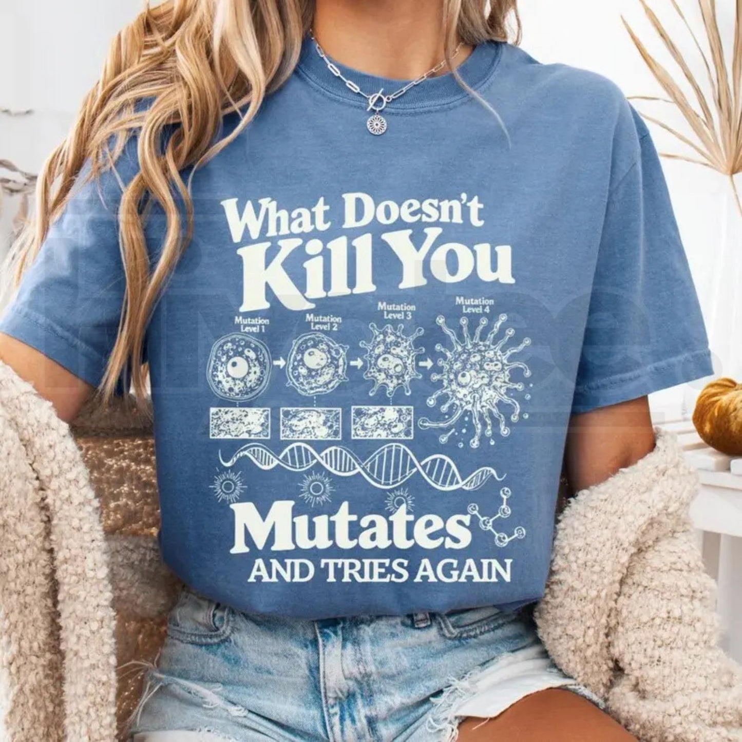 Comfort Colors Bacteria Virus Science Biology Teacher Shirt