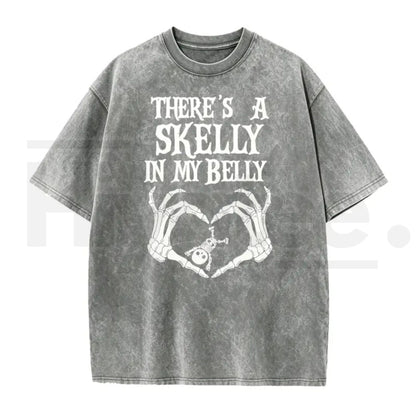 Spooky Mama Pumpkin Baby Reveal Washed Tee