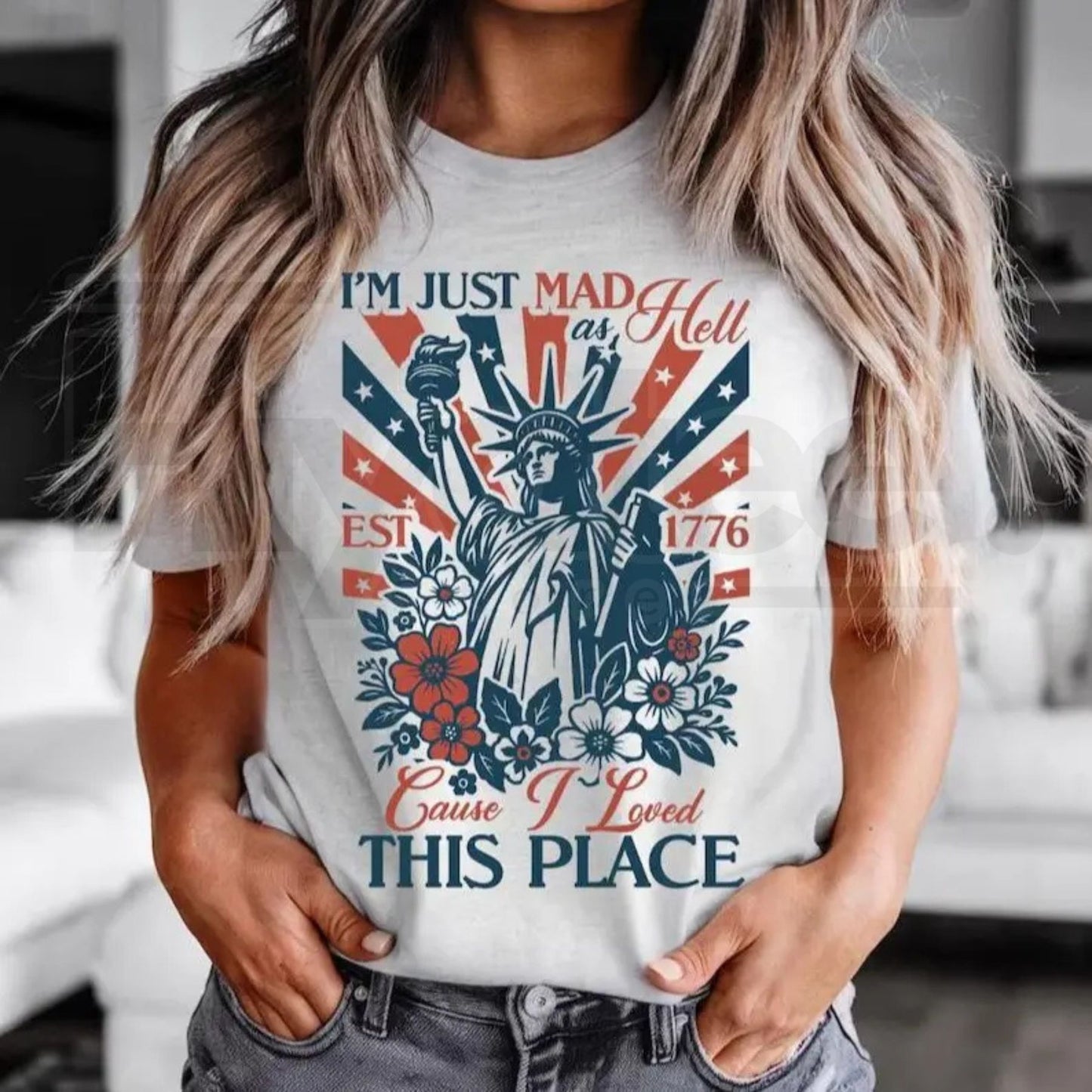 Vintage I'm Just Mad As Hell Patriotic T-Shirt – 250th Anniversary 4th of July Graphic Tee