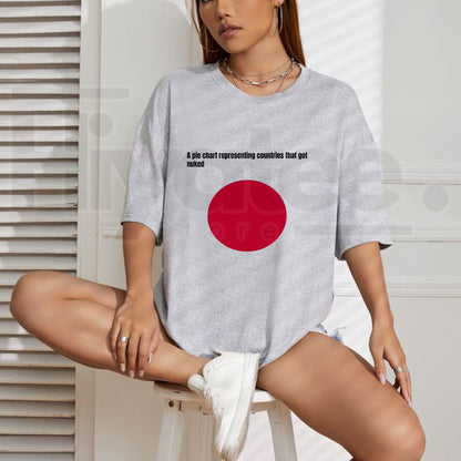Funny History Meme T-Shirt – Japan Flag Pie Chart Countries Got Nuked Graphic Tee