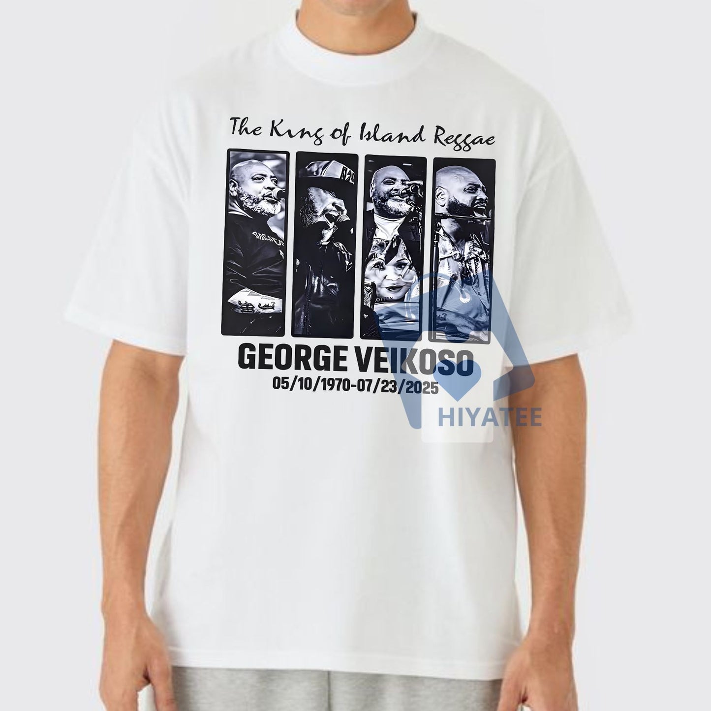 George Veikoso Memorial Shirt – Fiji Tribute 1970–2025 T-Shirt, King of Island Reggae Graphic Tee, Unisex Cotton Shirt for Music Fans