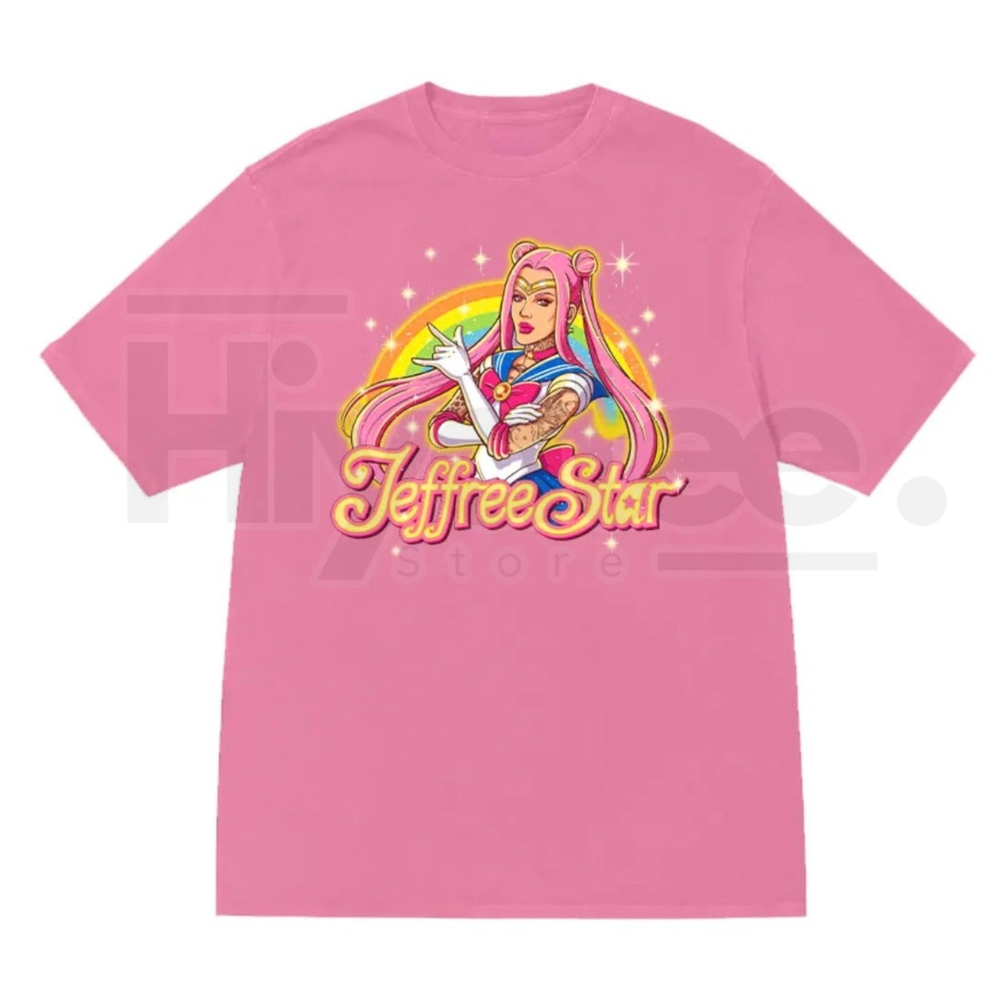 Jeffree Star Anime Graphic Tee – Limited Edition Kawaii Pink Aesthetic T-Shirt