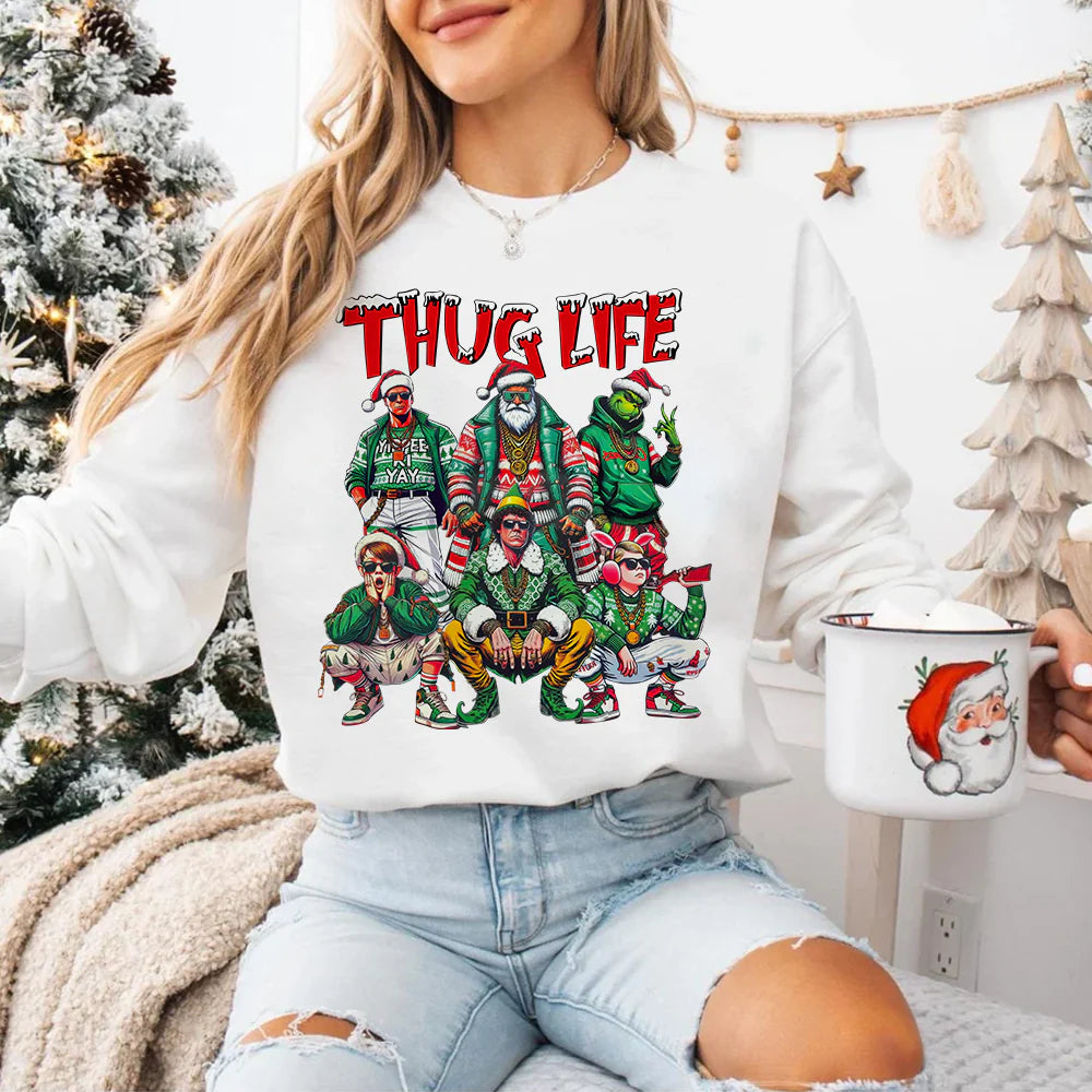 Thug Life Character Movie Christmas T-shirt, Sweatshirt, Hoodie- Hiyatee