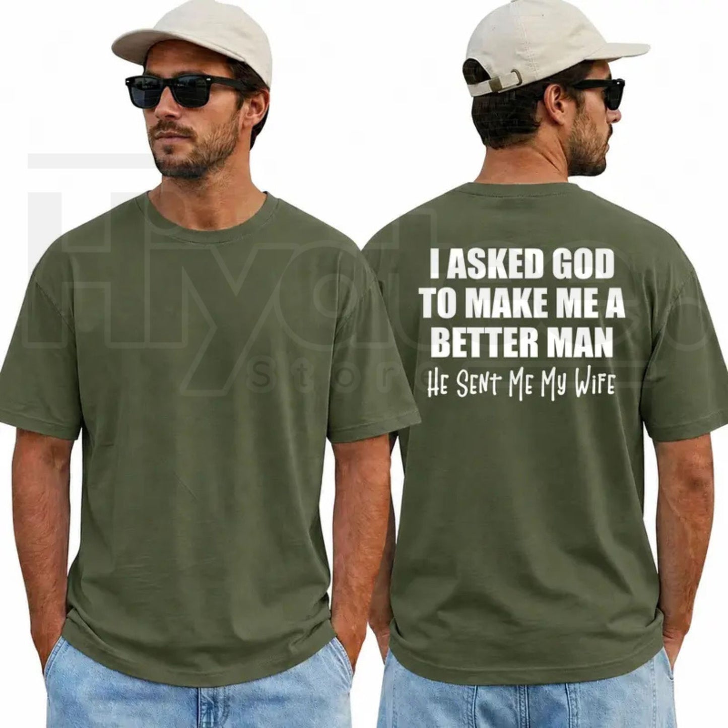 Inspirational Faith Christian Graphic Tee – Short Sleeve Printed Shirt, Meaningful Daily Casual Cotton Menswear Gift for Husband