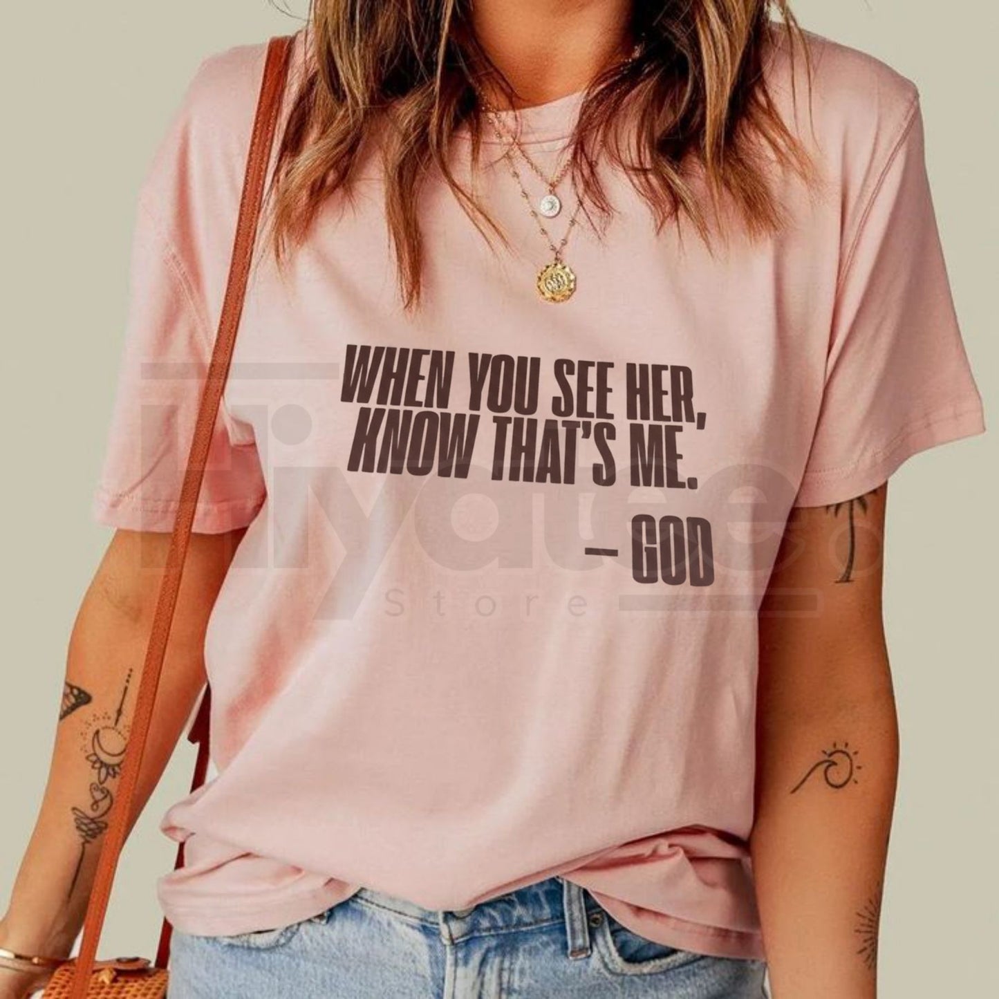"When You See Her" God T-Shirt – Inspirational Christian Graphic Tee