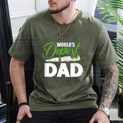 World's Dopest Dad T-Shirt – Funny Father's Day Cannabis Hypebeast Graphic Tee