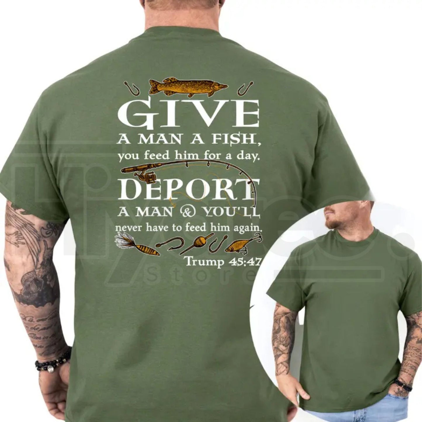 "Give A Man A Fish" – Funny Sarcastic Republican Political Top
