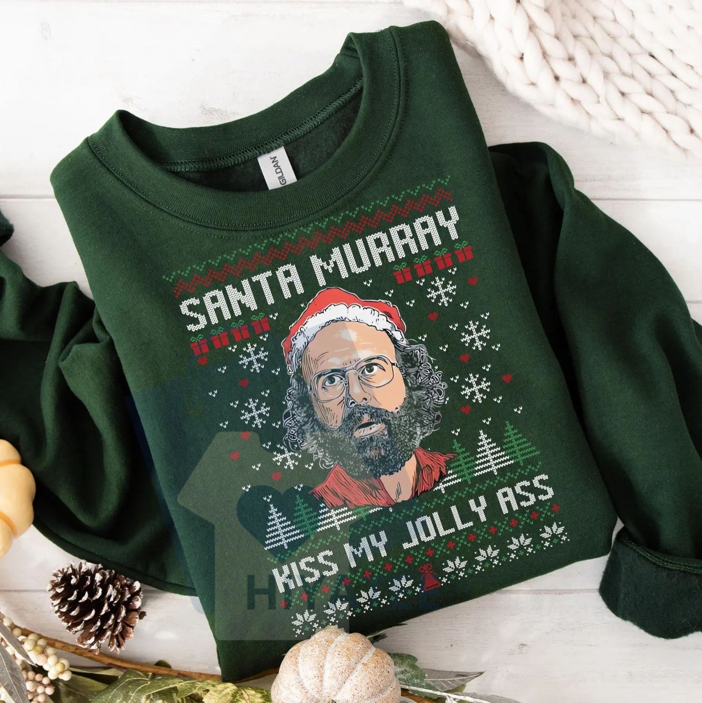 Stranger Christmas Shirt: Funny Murray Hawkins Ugly Xmas Sweatshirt, Santa Christmas Sweater, Retro TV Show Gift
