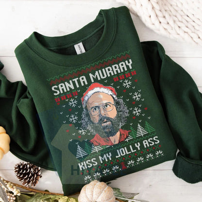 Stranger Christmas Shirt: Funny Murray Hawkins Ugly Xmas Sweatshirt, Santa Christmas Sweater, Retro TV Show Gift