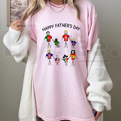 Funny Football Meme T-Shirt – Happy Father's Day Soccer Stick Figure Tee