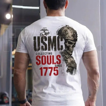 Women's USMC 1775 Skull Print T-Shirt – Vintage Marine Corps Graphic Tee