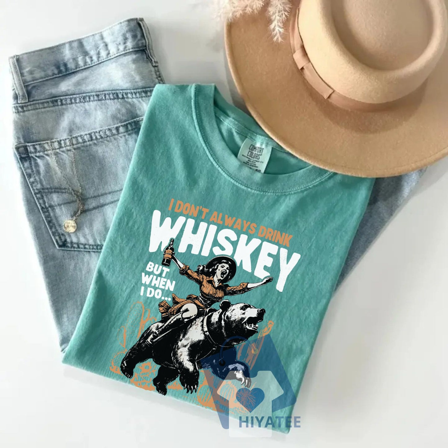 Unhinged Whiskey Shirt – Vintage Western Graphic Tee on Comfort Colors