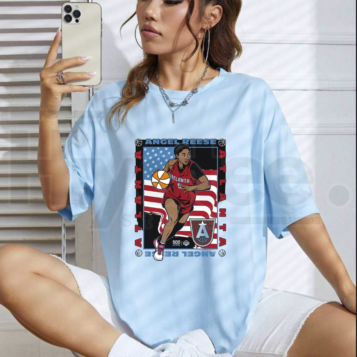 Angel Reese Atlanta Dream American Flag