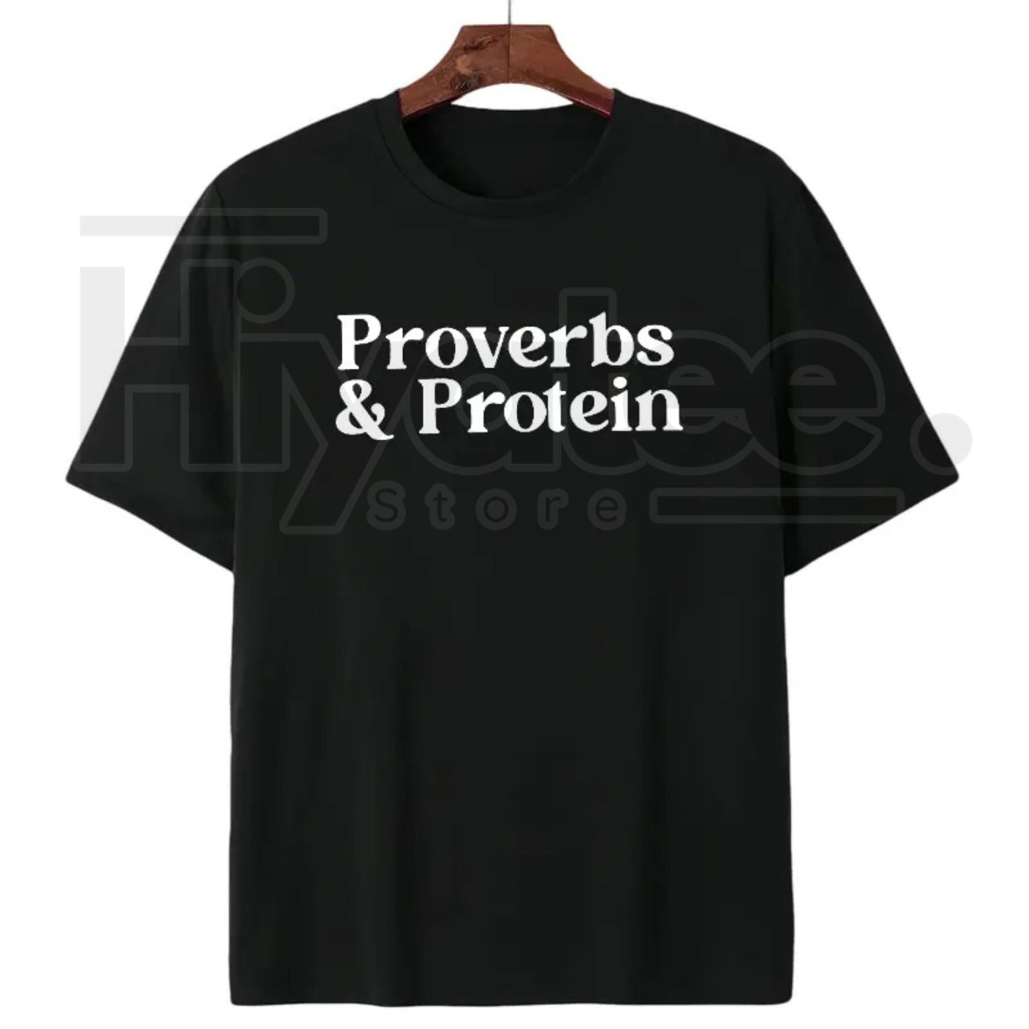 "Workout Graphic" by MAPTEES – Motivational Proverbs & Protein Gym Top