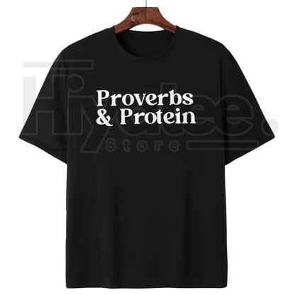 "Workout Graphic" by MAPTEES – Motivational Proverbs & Protein Gym Top