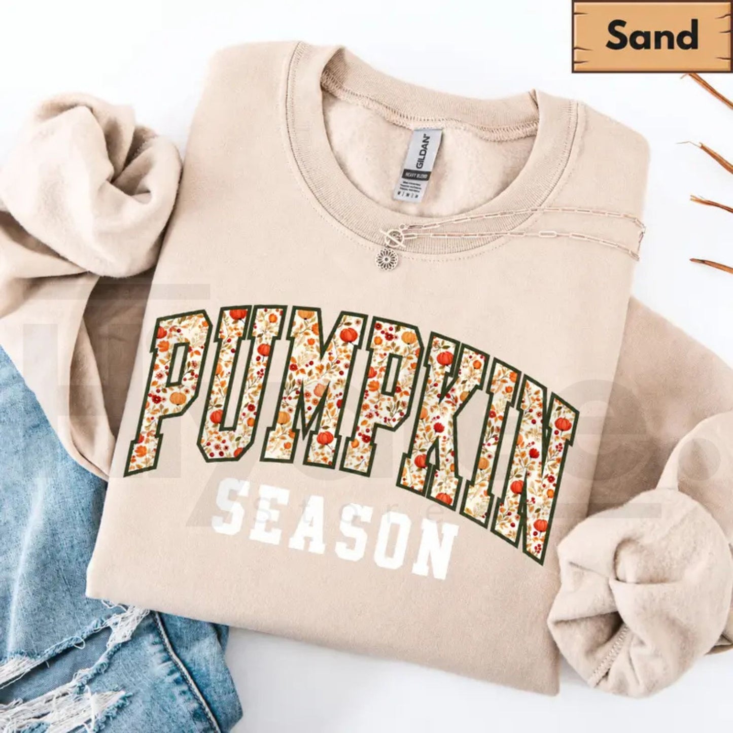 Pumpkin Season Sweatshirt – Cute Autumn Pumpkin Patch Graphic Crewneck