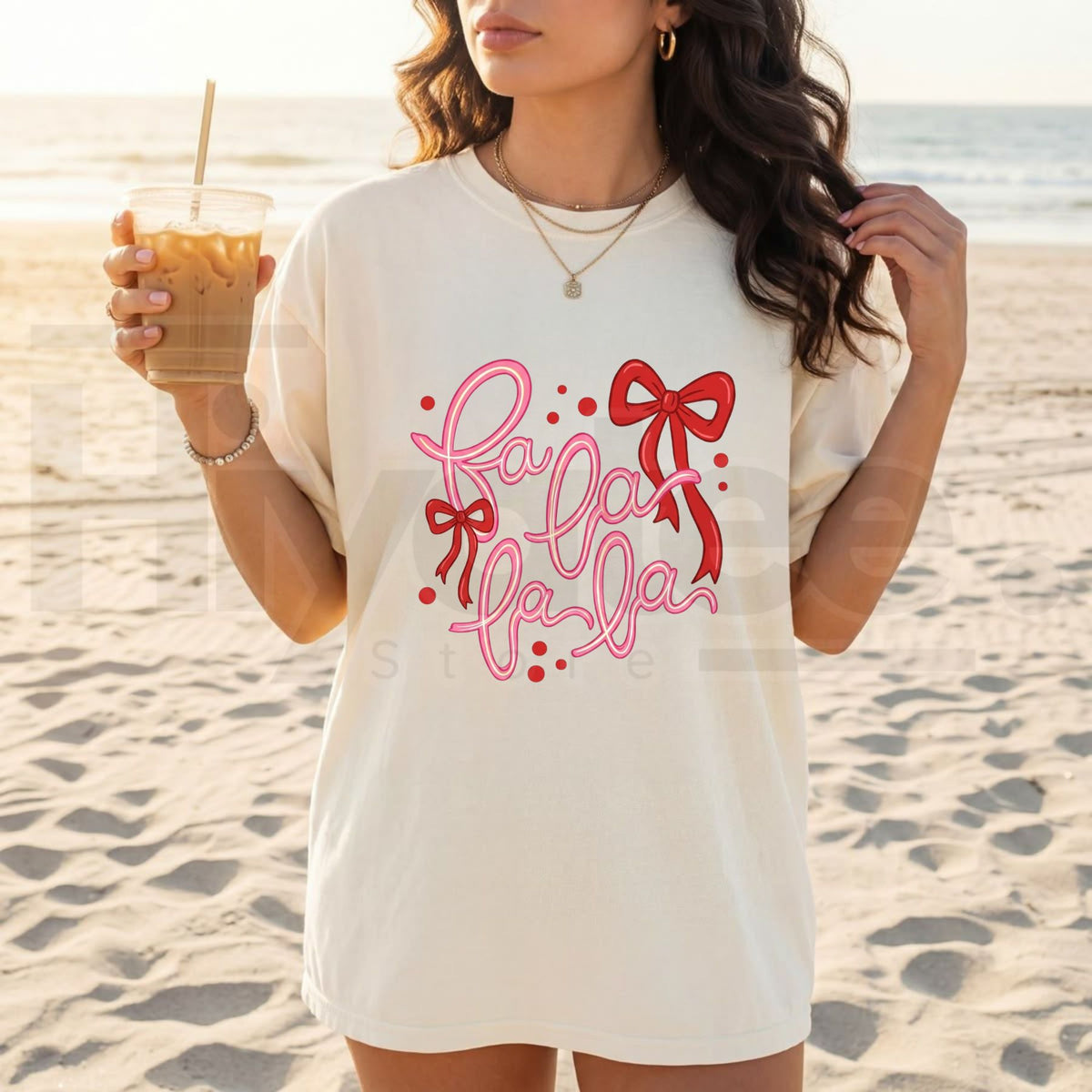 Comfort Colors Fa La La Christmas T-Shirt – Retro Holiday Graphic Tee