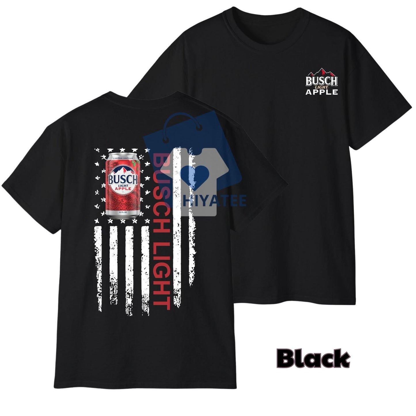 Busch Light Apple American Flag Shirt – Patriotic Beer Tee for Men