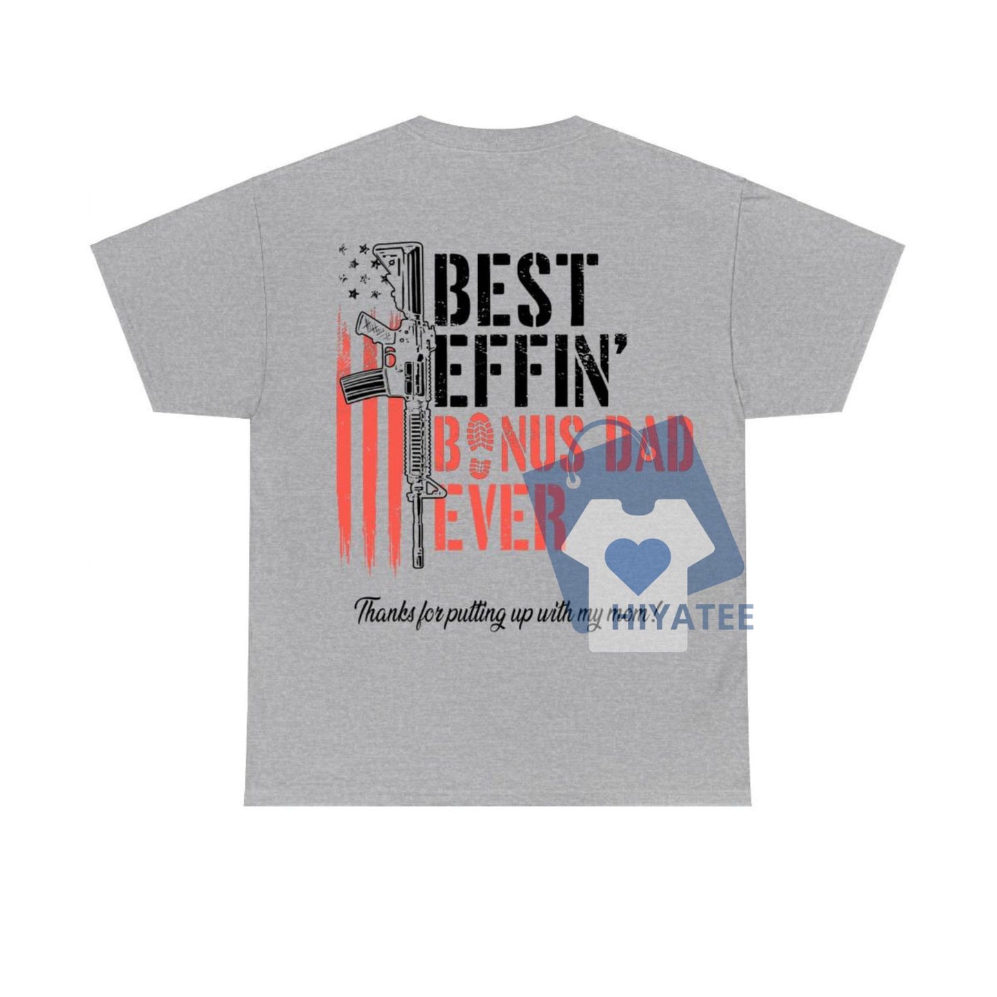 Effin’ Bonus Dad Ever T-Shirt – Funny Vintage Stepdad Tee for Father’s Day