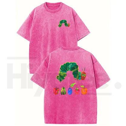 Holafish "The Very Hungry Caterpillar" Vintage Washed T-Shirt – Double-Sided Heavyweight Graphic Tee