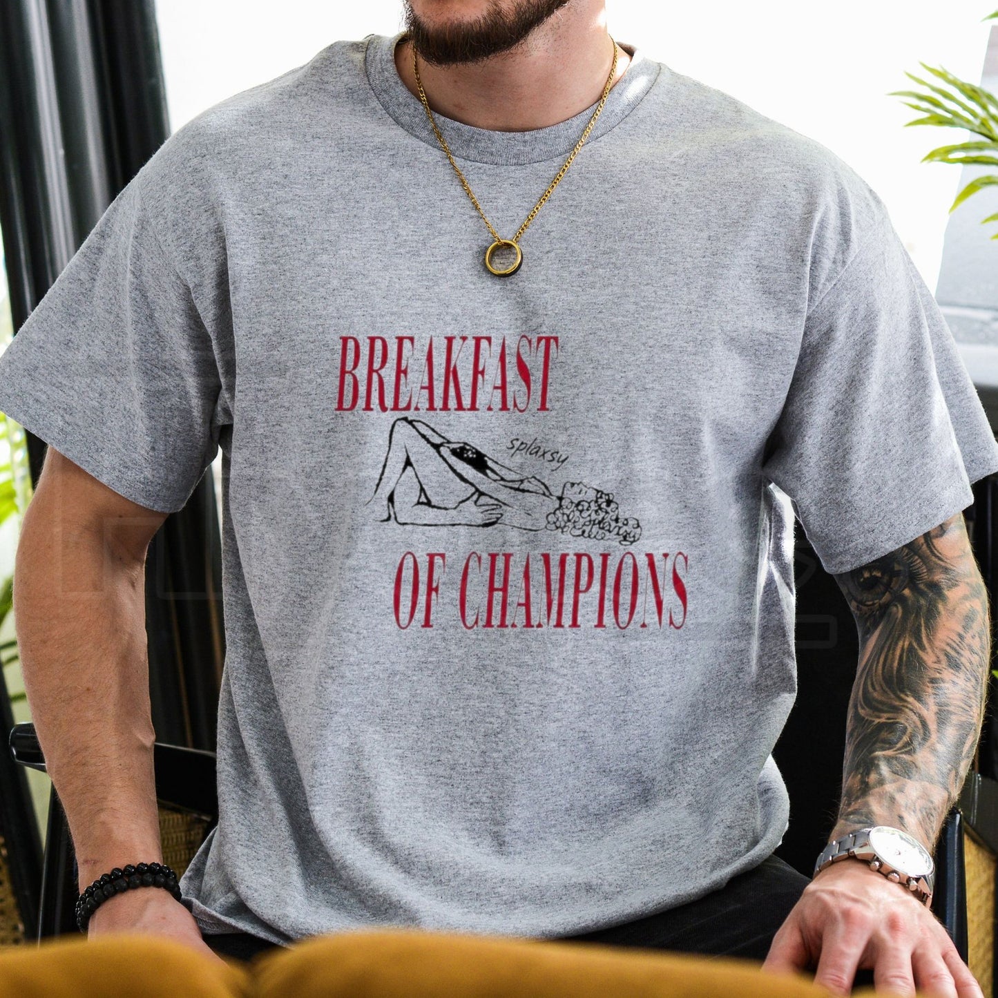 Breakfast Of Champions T-Shirt – Funny Sarcastic Retro Graphic Tee, Vintage Style Beer and Coffee Humor Unisex Premium Cotton Top