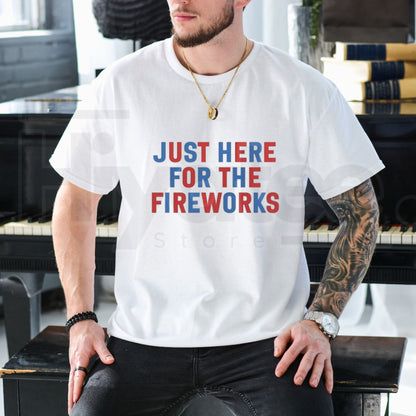 "Sparking Humor" – Funny Couples Matching 4th of July Graphic Tops