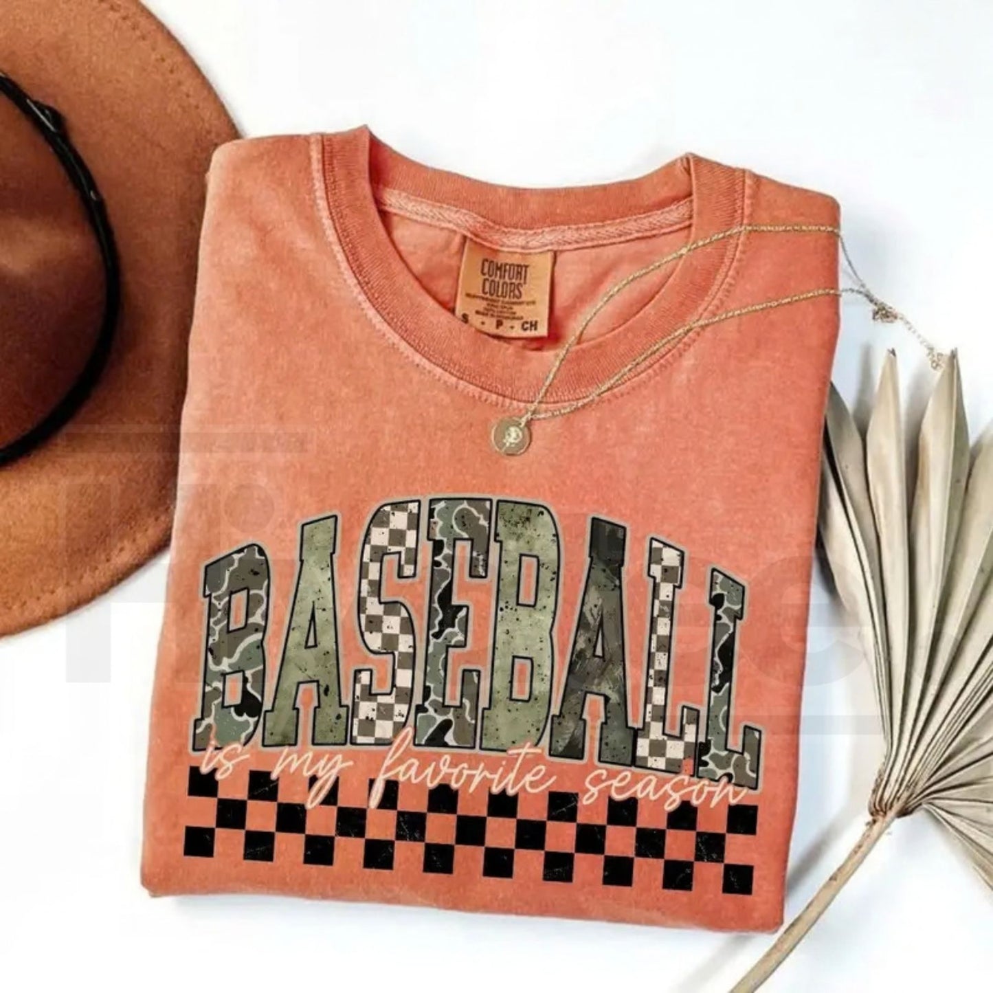 Comfort Colors® Camo Baseball Mama Vintage T-Shirt – Coquette Bow Military Camouflage Sports Tee, Game Day Baseball Mom Shirt