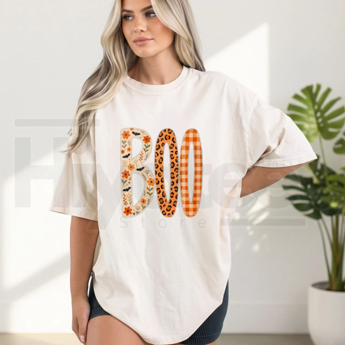 BOO Comfort Colors Shirt Trendy Halloween Tee