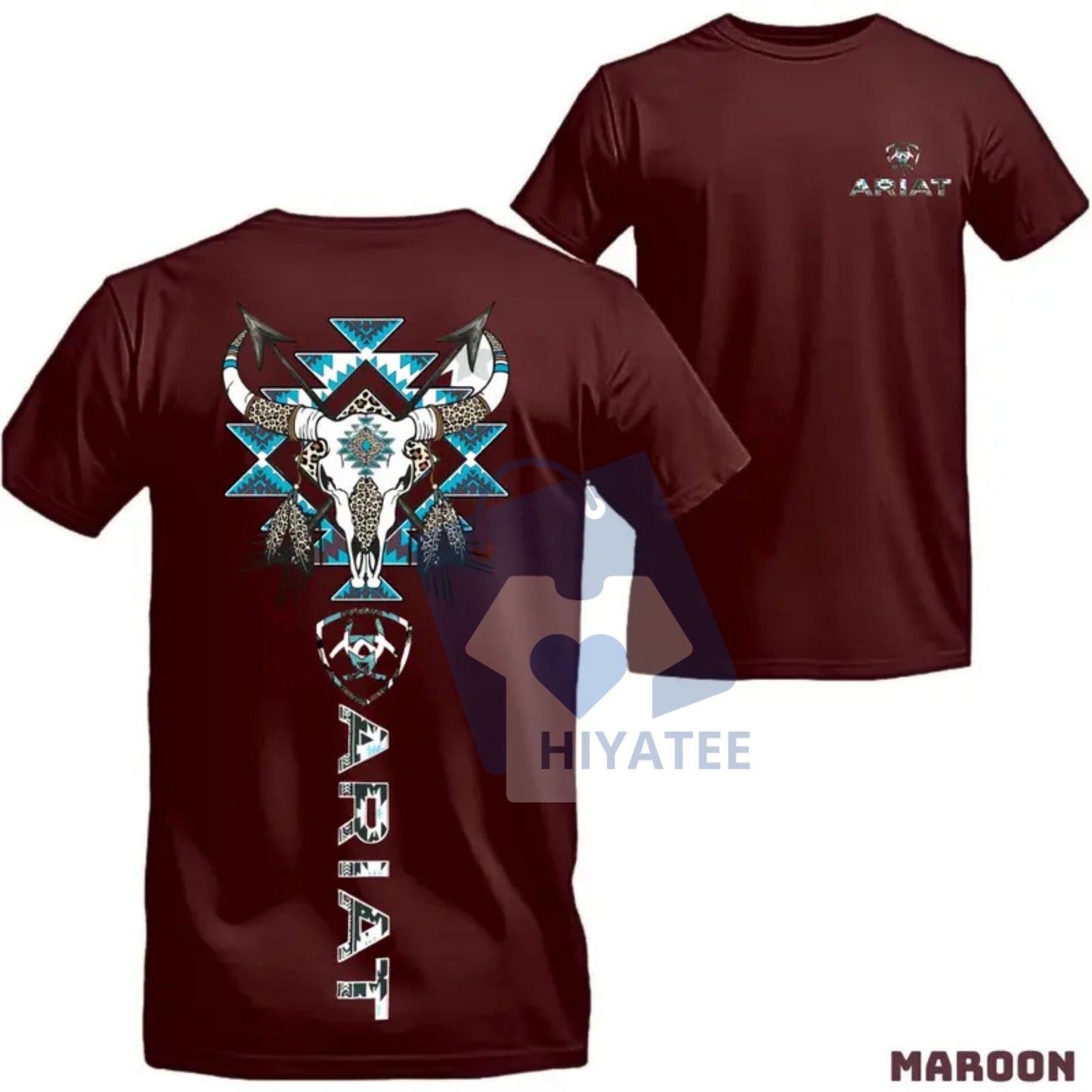 Ariat Western Tribal Bull Skull T-Shirt – Rodeo Style Graphic Tee