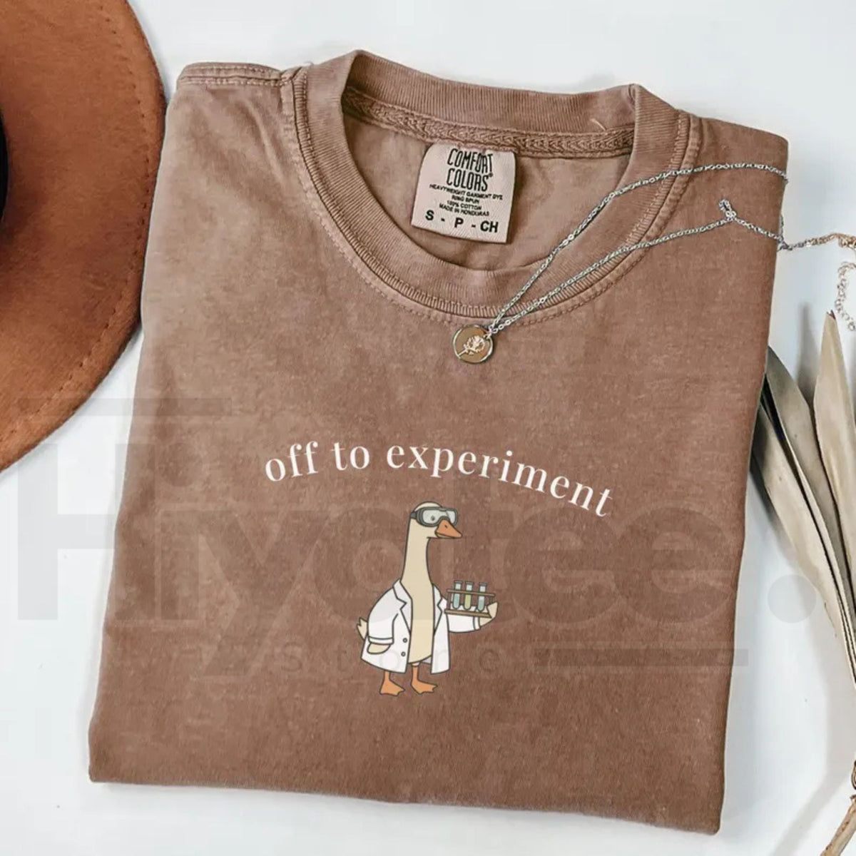 Comfort Colors Funny Scientist Goose Shirt Cute Science Lover Lab Tee Gift