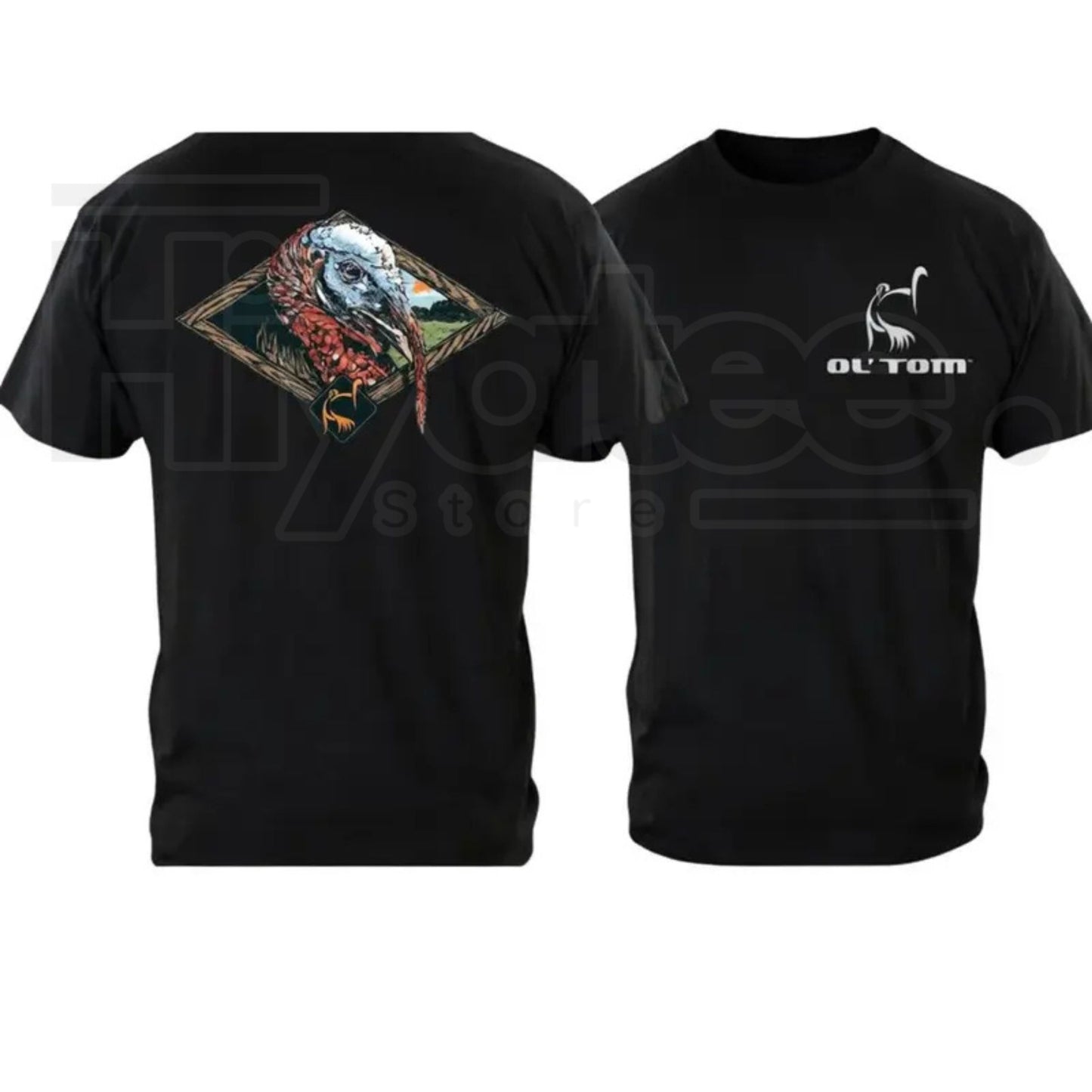 "Ol’ Tom" – Vintage Wild Turkey Hunting Graphic Outdoor Top
