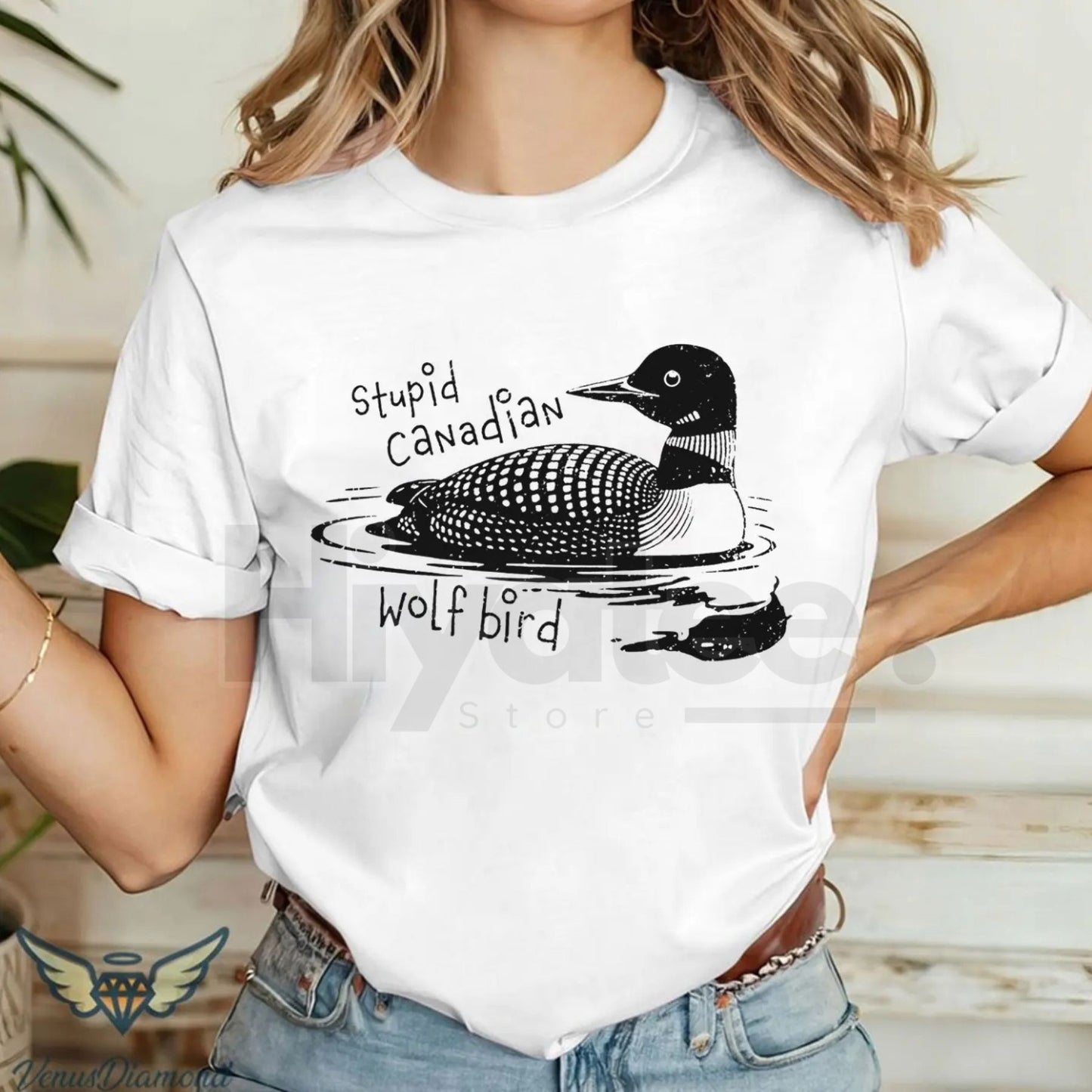 "Stupid Canadian Wolf Bird" T-Shirt