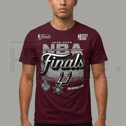 San Antonio Spurs Fanatics 2026 Western Conference Champions Locker Room T-Shirt