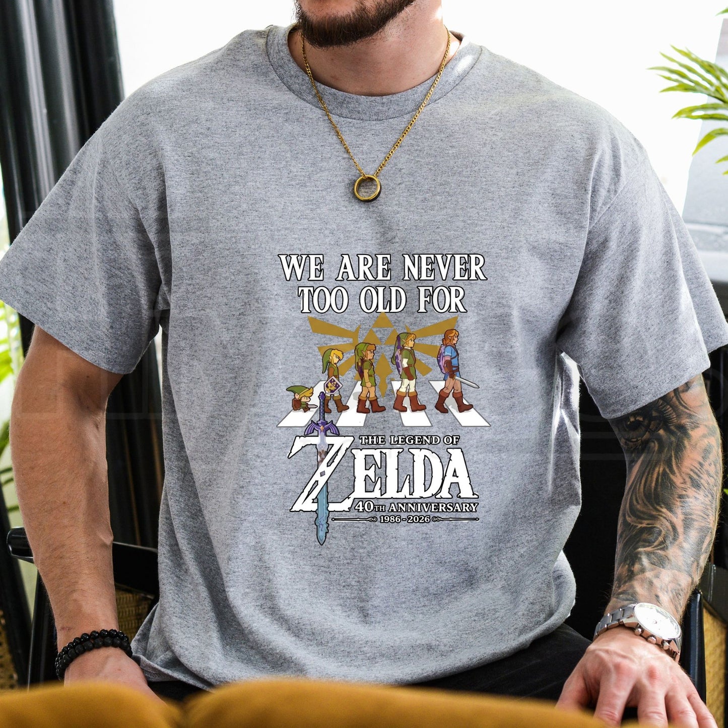 Never Too Old For The Legend of Zelda 40th Anniversary 1986-2026 T-Shirt