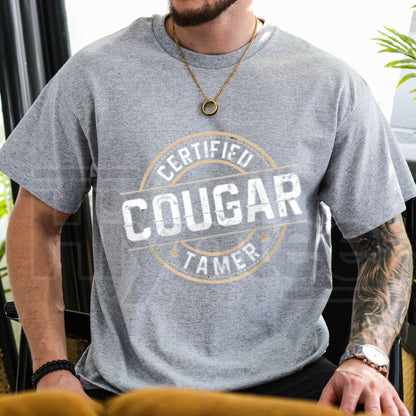"Certified Cougar Tamer" Funny T-Shirt – Humorous Cougar Costume Tee