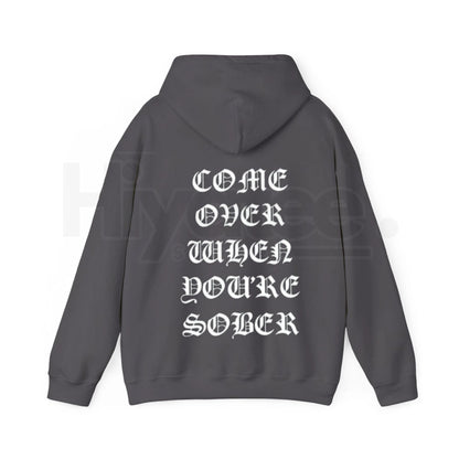 Black Lil Peep 'Come Over When You're Sober' Hoodie – Emo Rap Graphic Pullover, Oversized Vintage Hip-Hop Style Top