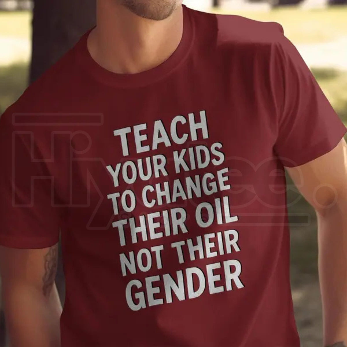 Teach Kids To Change Oil T-Shirt – Funny Automotive Mechanic Tee