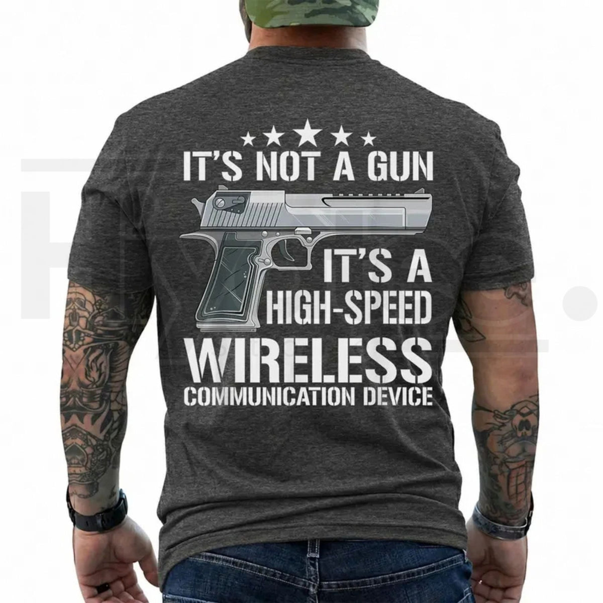 Funny Tactical Graphic T-Shirt – High-Speed Wireless Communication Tee